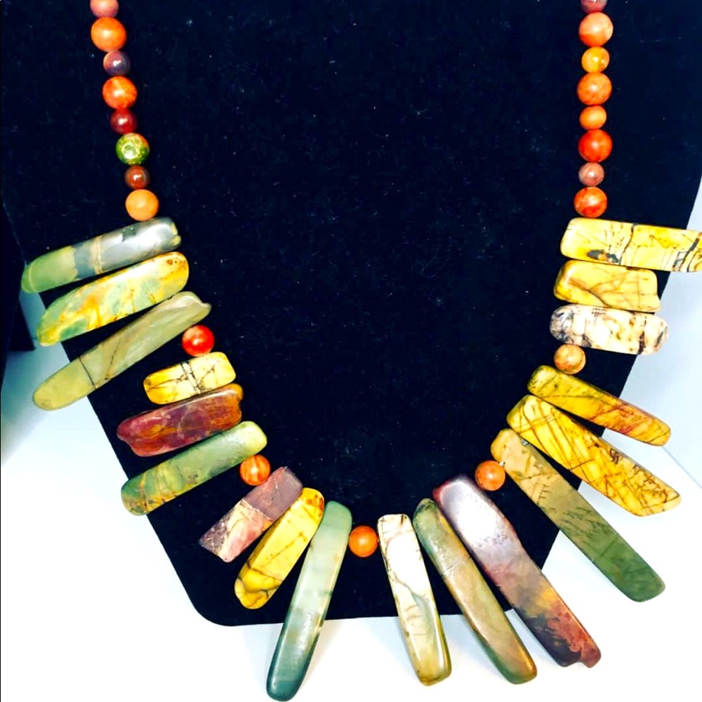 Authentic Imperial Jasper Stone Necklace